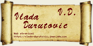 Vlada Durutović vizit kartica